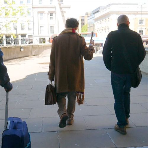 Doctor Who London Walking Tour - Posing In Front Of Phone Box Doctor Who London Walking Tour - Posing In Front Of Phone Box